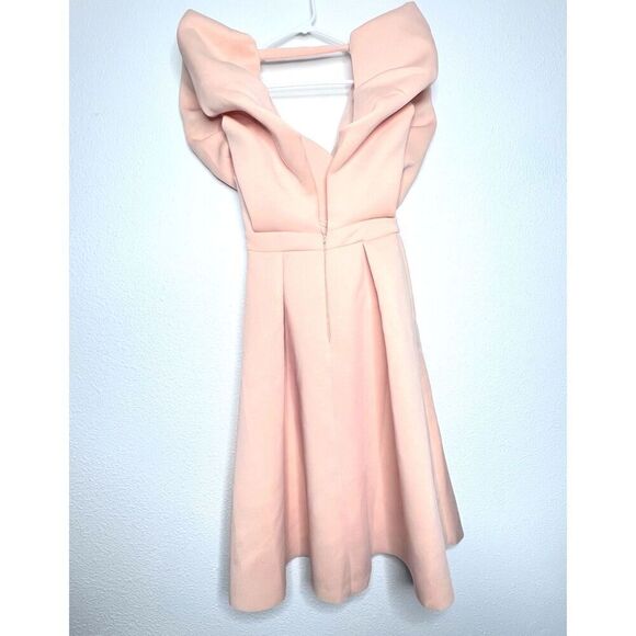 Women's elegant dress Barbie core bubble sleeve party midi light pink dress 6. - Picture 7 of 16